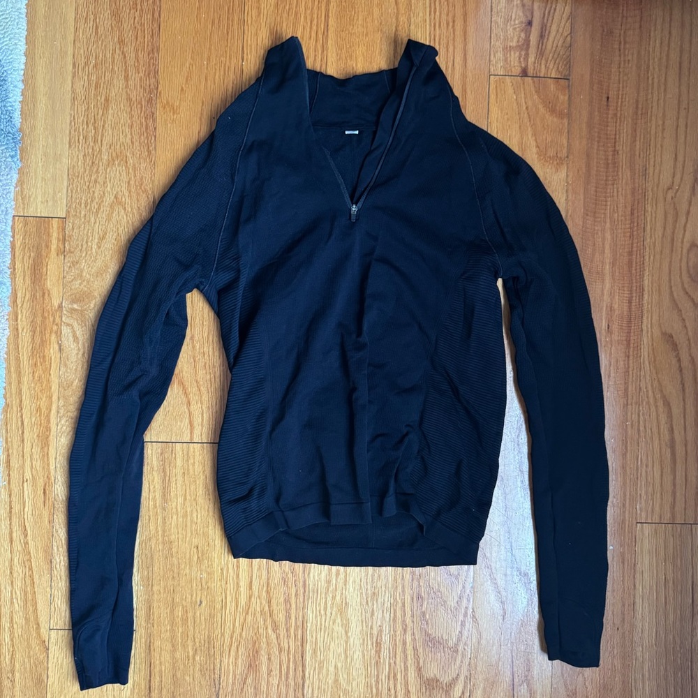 Athleta Black Half-Zip Jacket